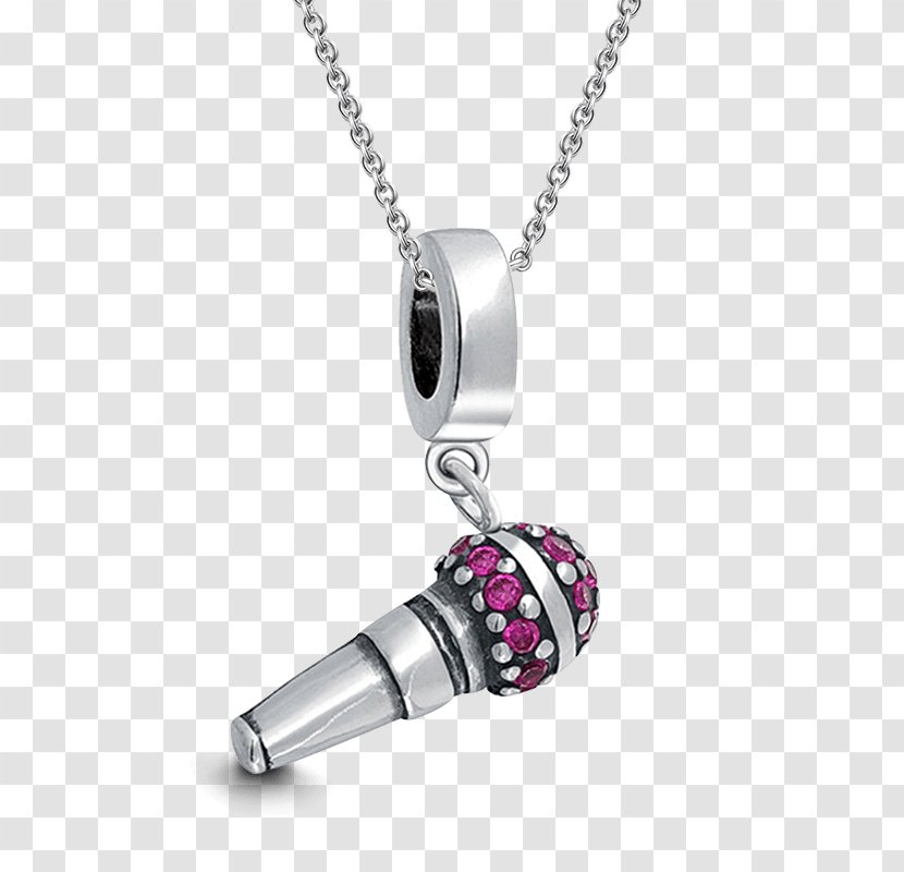 Microphone Charm Bracelet Pandora Jewellery Cubic Zirconia - Flower - Silver Transparent PNG