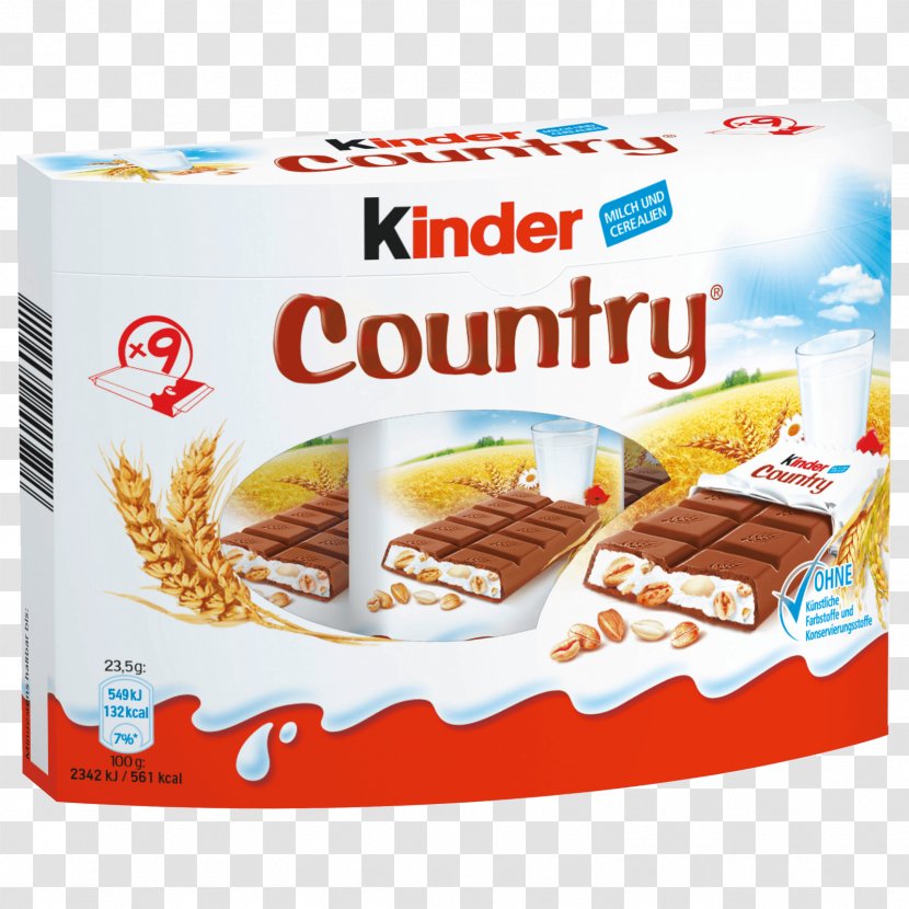 Kinder Chocolate Bar Bueno Surprise Breakfast Cereal Transparent PNG