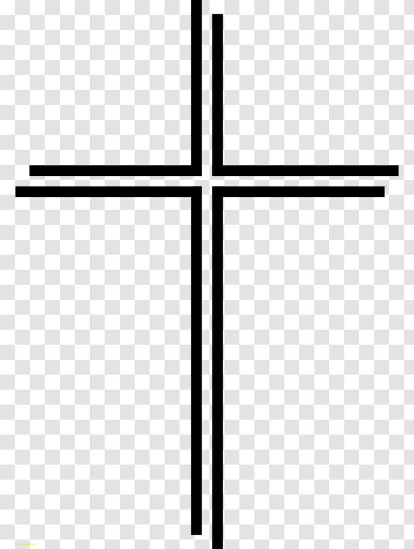 Christian Cross Desktop Wallpaper Clip Art - Black And White Transparent PNG