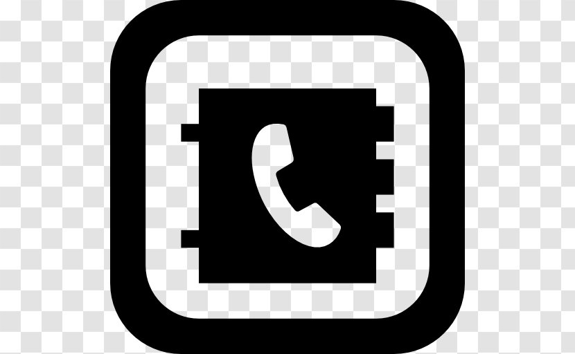 Phonebook - Black And White - Symbol Transparent PNG