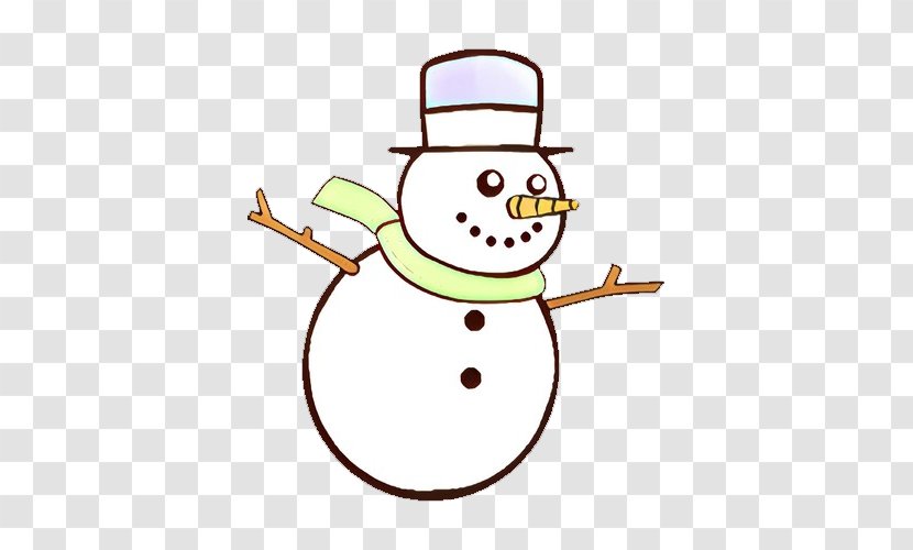 Snowman - Line Art Transparent PNG