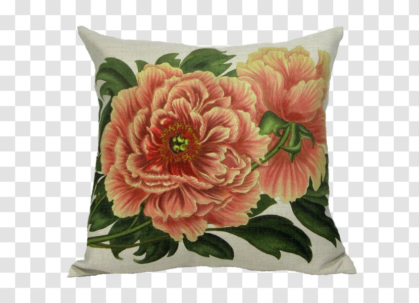 Throw Pillows Cushion Tree Peony - Floral Design - Zipper Chalk Transparent PNG