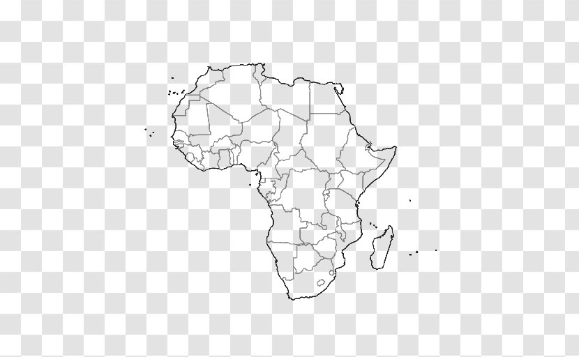 Coloring Book South Africa Map - Watercolor Transparent PNG