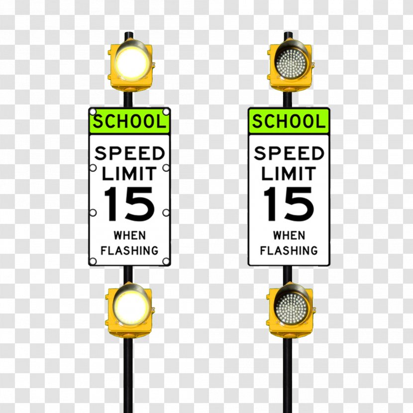 School Zone Speed Limit Flashing Sign Dornbos & Safety Inc. - Push Button Phone Day Transparent PNG