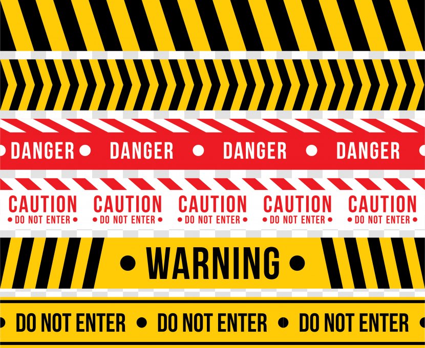 Yellow Black Line - Banner - Warning Transparent PNG