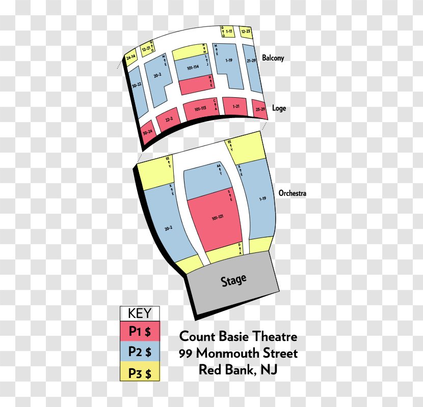 State Theatre Count Basie New Jersey Symphony Orchestra Cinema Seating Plan - Ticket Transparent PNG