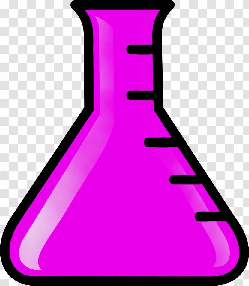 Clip Art Magenta Laboratory Equipment Beaker - Wet Ink Transparent PNG