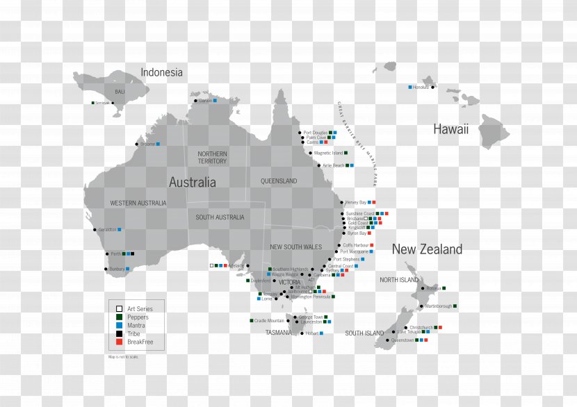 Hervey Bay New Zealand Map Hotel Airlie Beach - Diagram Transparent PNG