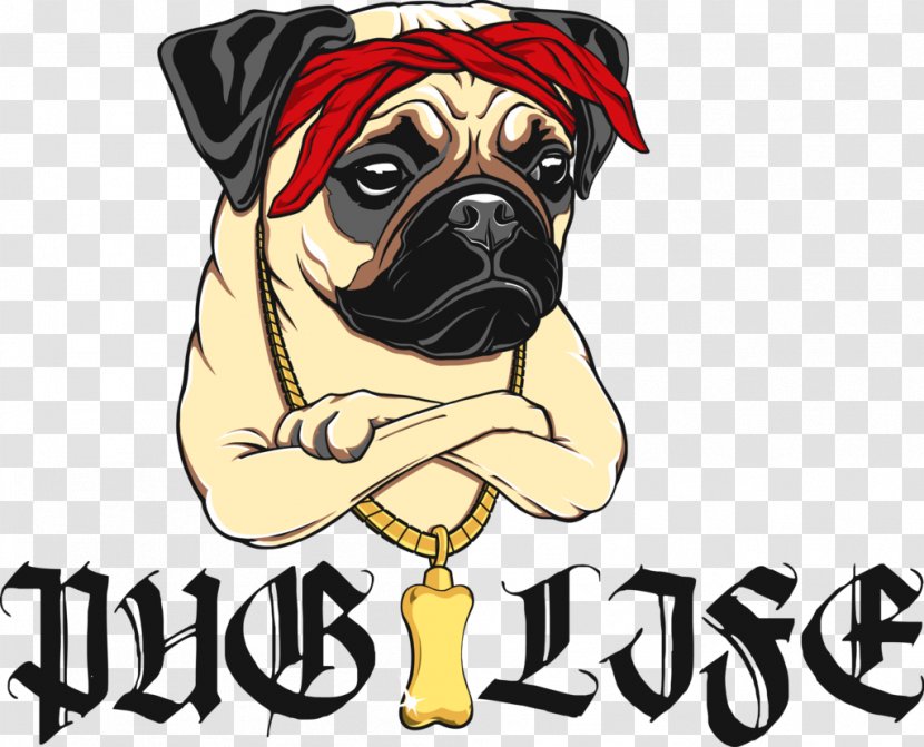 Pug Dog Breed Toy Puppy - Live Life Transparent PNG