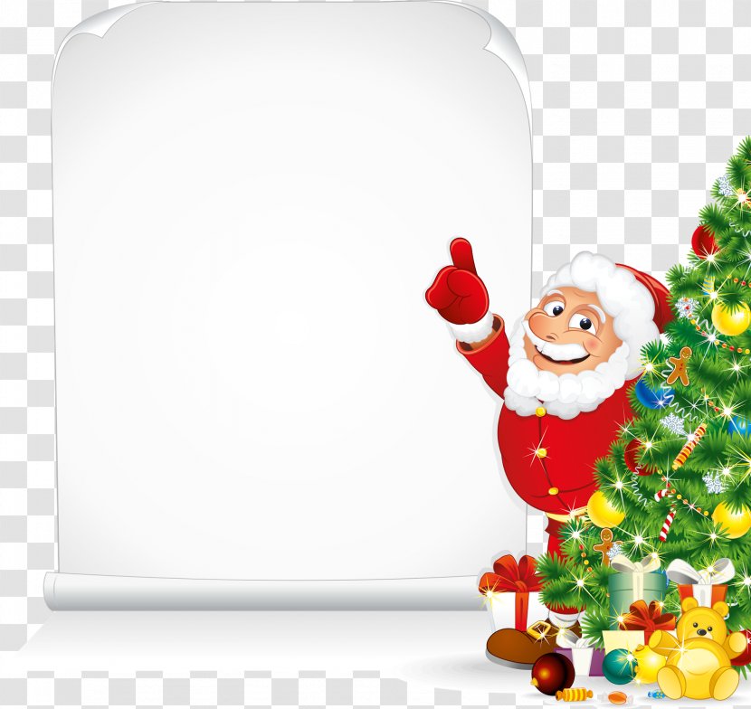 Santa Claus Christmas Card Clip Art - Royaltyfree - Saint Nicholas Transparent PNG