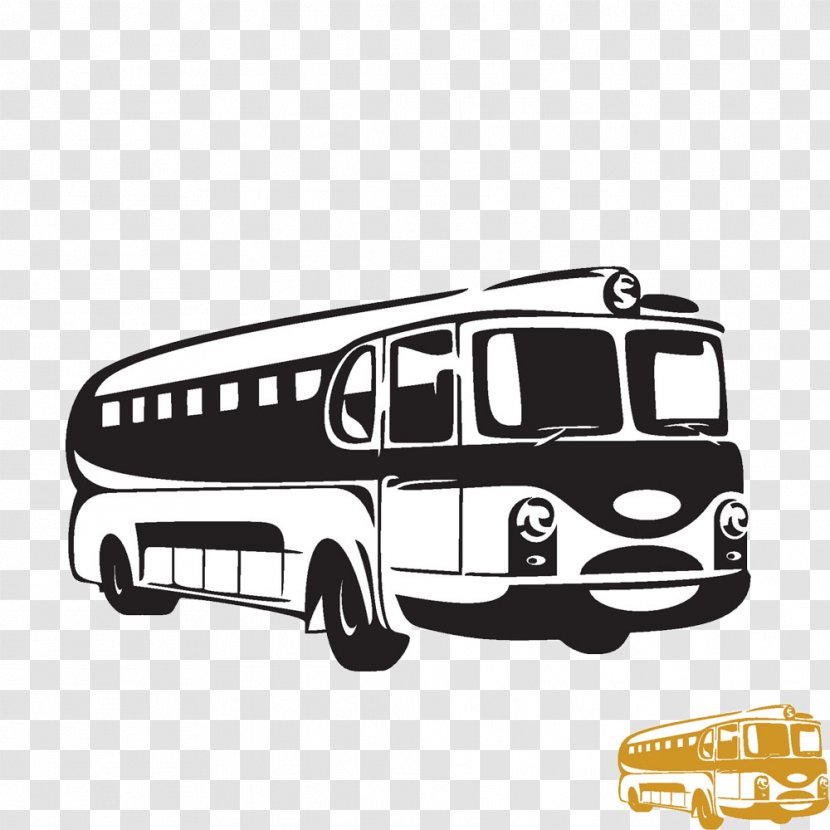 Bus Drawing Clip Art - Royaltyfree - Vintage Hand-drawn Cartoon Pattern Transparent PNG