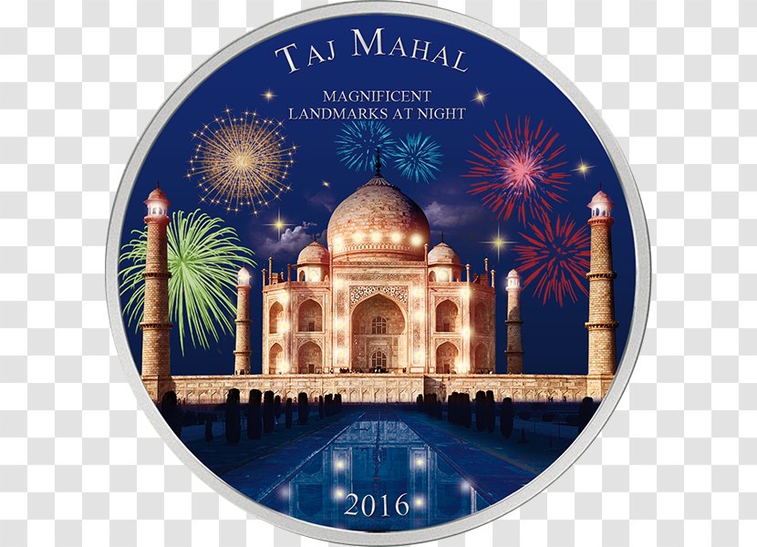 Taj Mahal Landmark Yamuna Coin Monument - Silver Transparent PNG