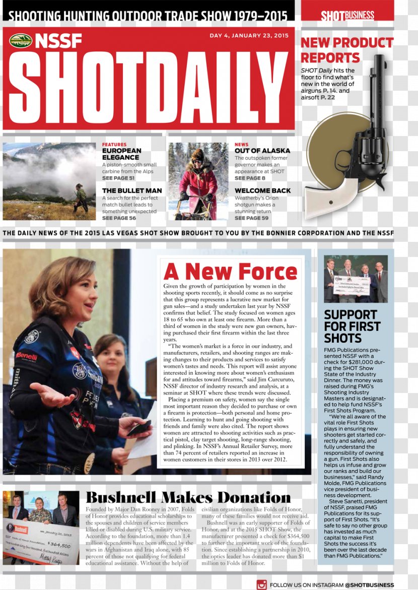 SHOT Show National Shooting Sports Foundation Benchrest Newspaper - January - Business Cover Transparent PNG