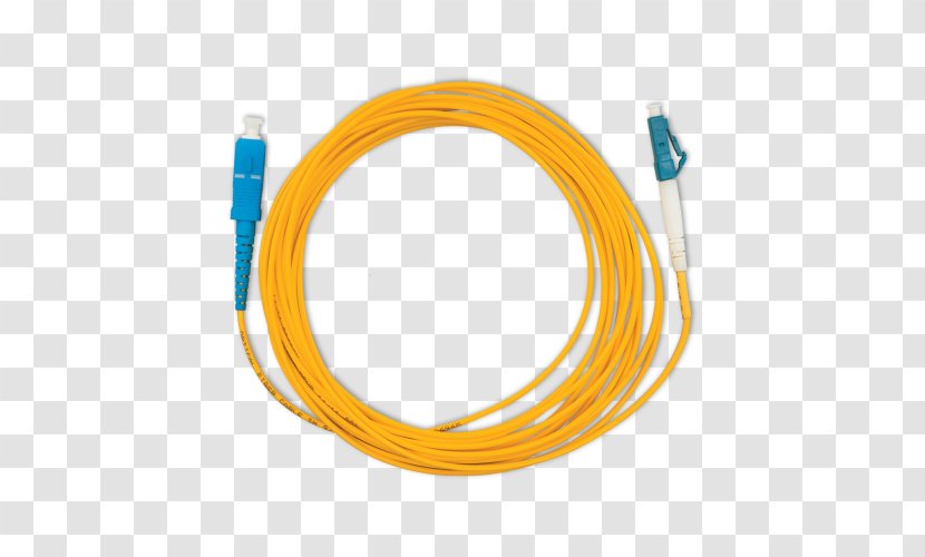 Fiber Optic Patch Cord Cable Optical Connector Network Cables - Orange Transparent PNG