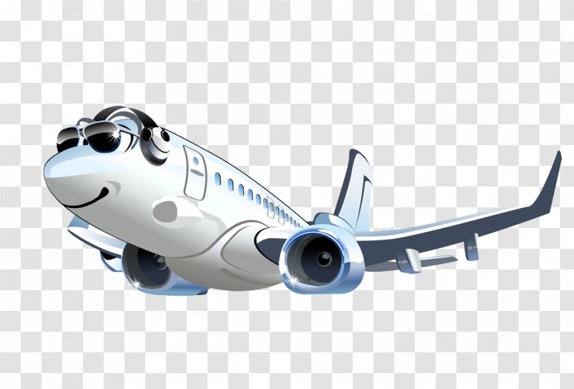Airplane Royalty-free Clip Art - Jet Aircraft - Hand-drawn Cartoon Transparent PNG