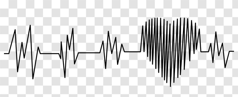 Electrocardiography Heart Rate Cardiology Pulse - Monochrome Transparent PNG
