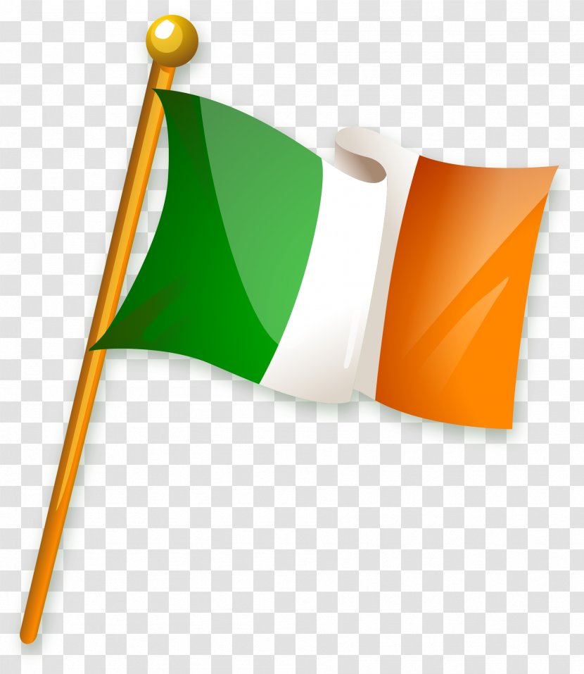 Flag Of Ireland - Vector Hand Painted Irish Transparent PNG