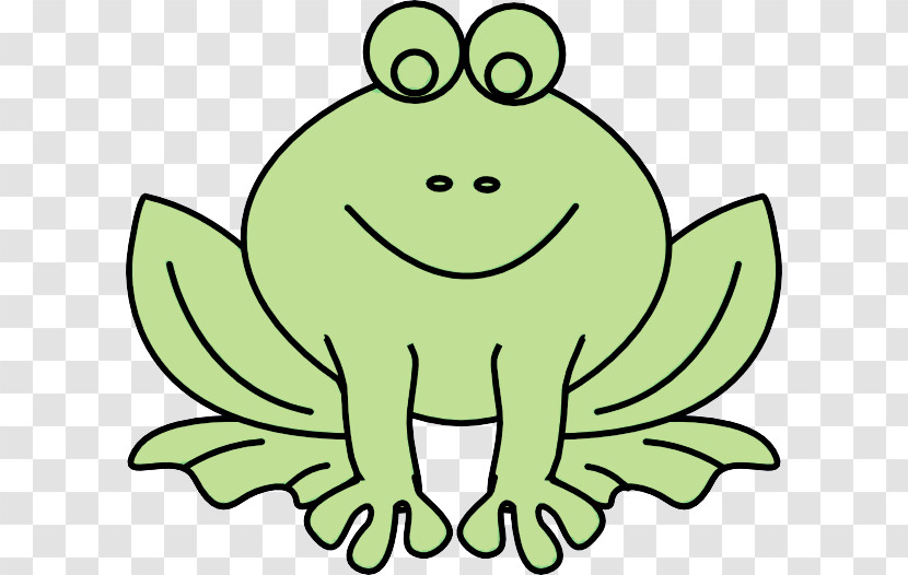 Green Frog Cartoon Hyla True Frog Transparent PNG