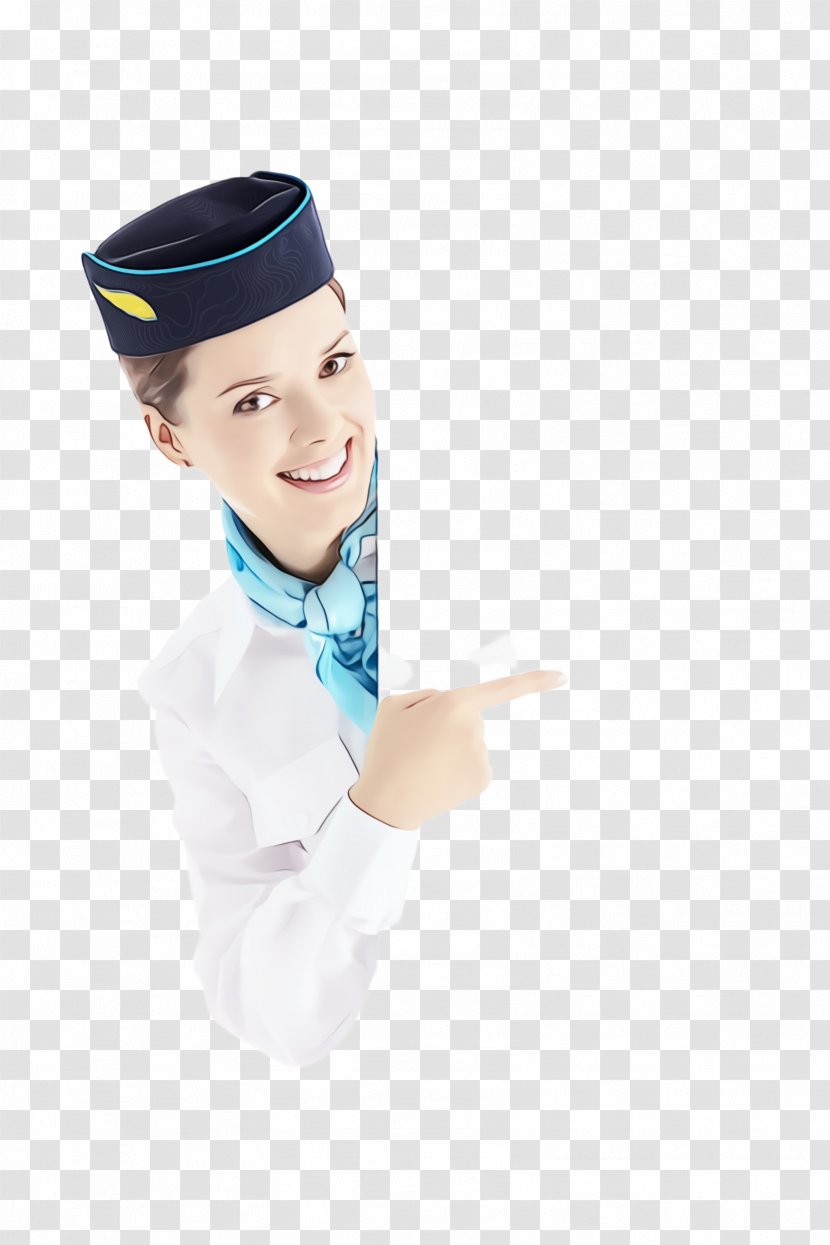 Headgear Uniform Smile Gesture Finger - Watercolor - Costume Accessory Academic Dress Transparent PNG