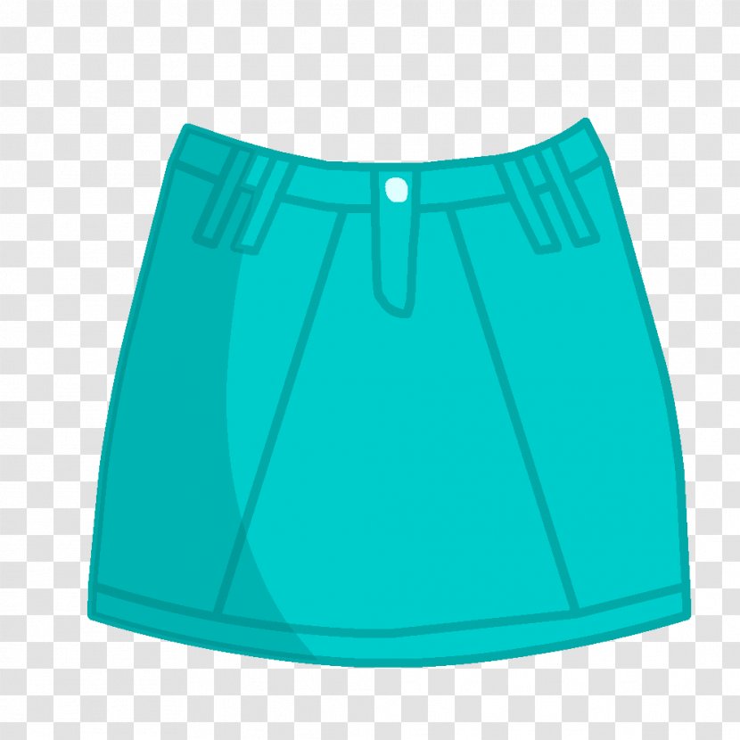 Skirt Skort Shorts - Turquoise - Accessoires Transparent PNG