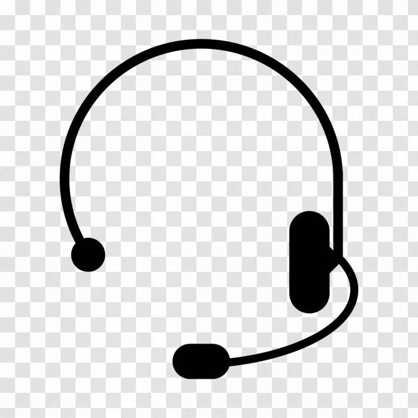 Headphones Dispatcher Audio Police Clip Art - Black And White Transparent PNG