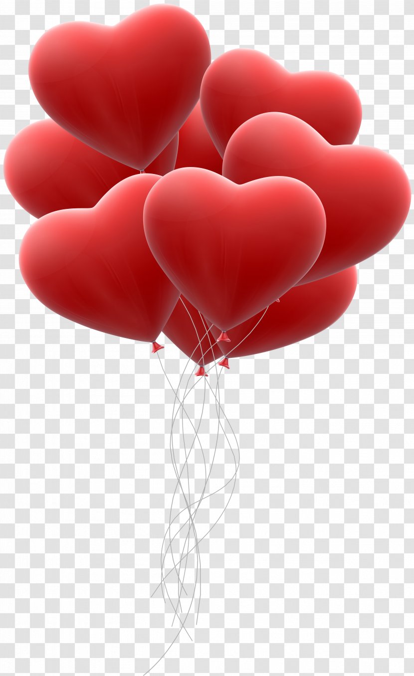 Heart Red Clip Art - Blog - Hearts Balloon Bunch Transparent Transparent PNG