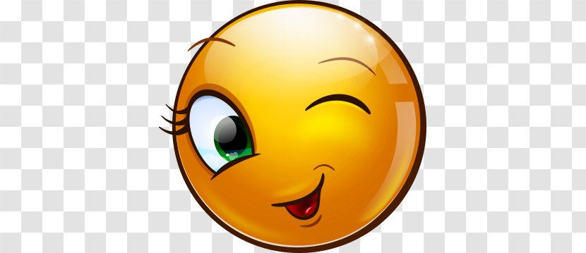 Smiley Emoticon Blinking Eye - Facial Expression Transparent PNG