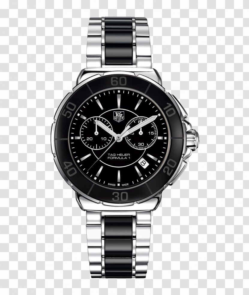 TAG Heuer Watch Chronograph Swiss Made Quartz Clock - Accessory - Tag Watches Women Black Transparent PNG