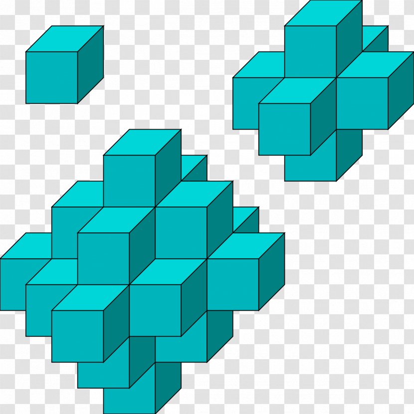 Cube Shape Square Hexagon Clip Art - Azure Transparent PNG