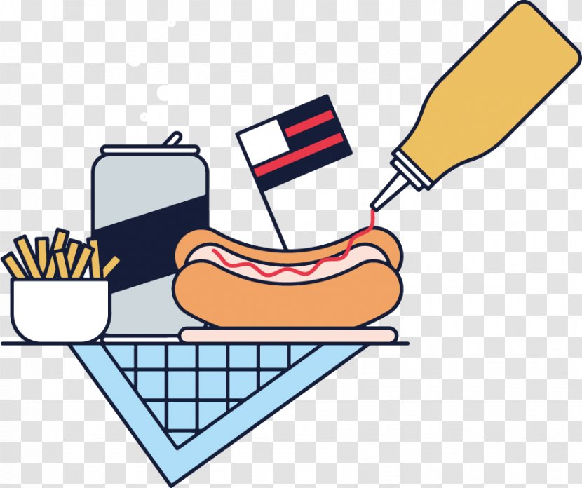 Hot Dog Fast Food Euclidean Vector - Sauce Transparent PNG