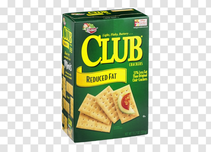 Keebler Club Reduced Fat Crackers Minis Original - Junk Food - Butter Transparent PNG