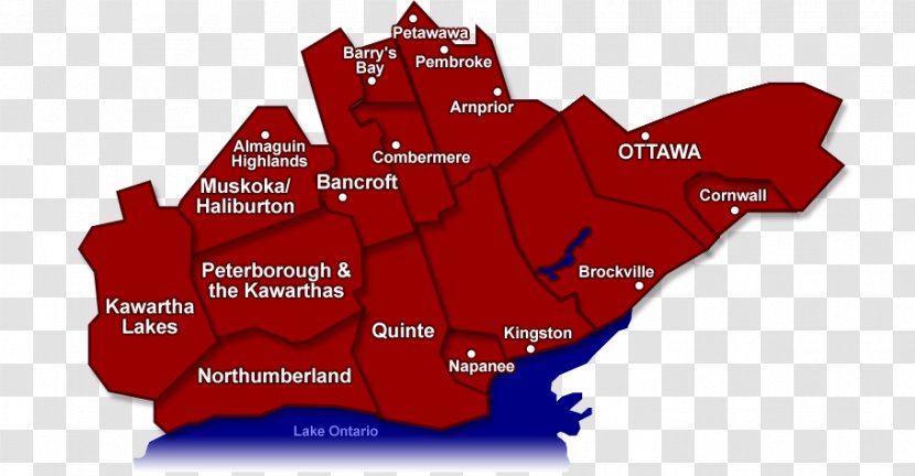 Cornwall Belleville Renfrew County Kingston Map - Ontario Transparent PNG