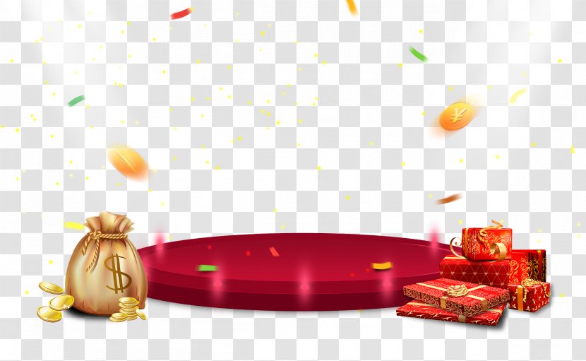 Stage Decoration Color Chip Design Material - Red - Table Transparent PNG