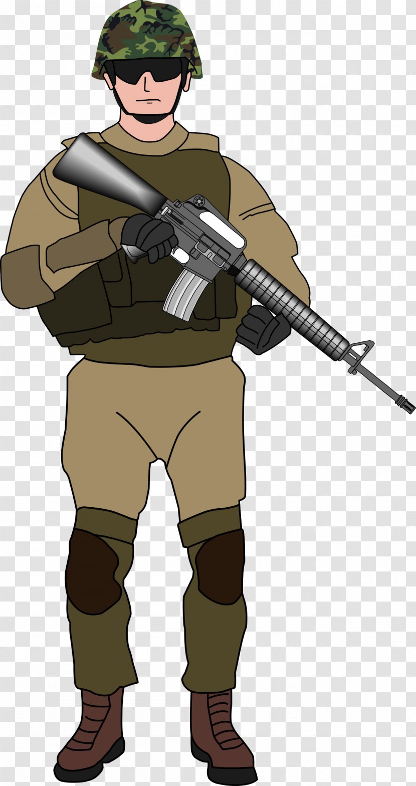 Soldier Clip Art - Gun - Transparent Transparent PNG