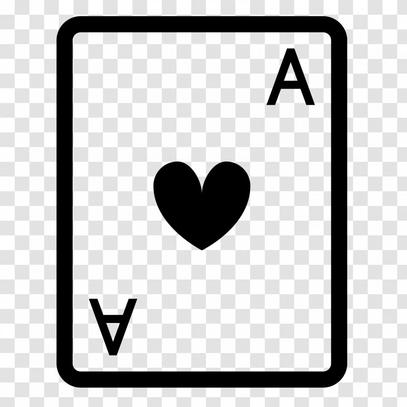 Ace Of Spades Symbol - Black And White Transparent PNG