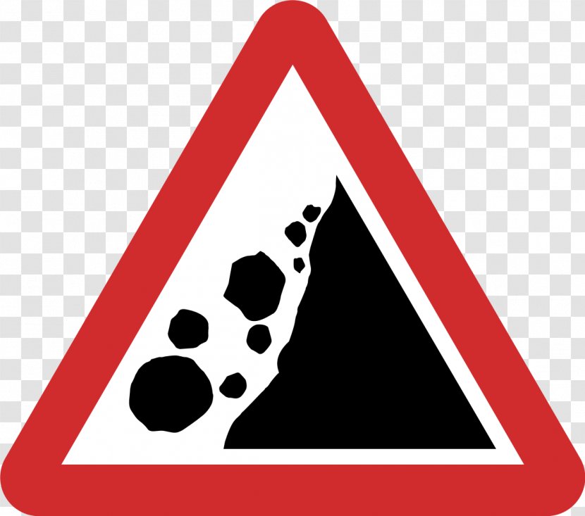 Warning Sign Traffic Rockfall Stock Photography - Text - Signs Transparent PNG