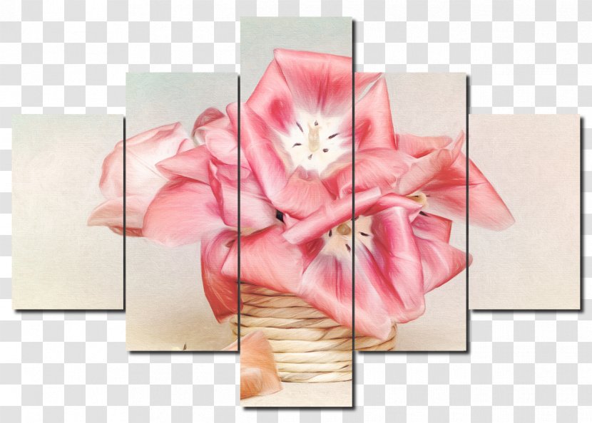 Petal Flower Floral Design Painting - Grayscale Transparent PNG