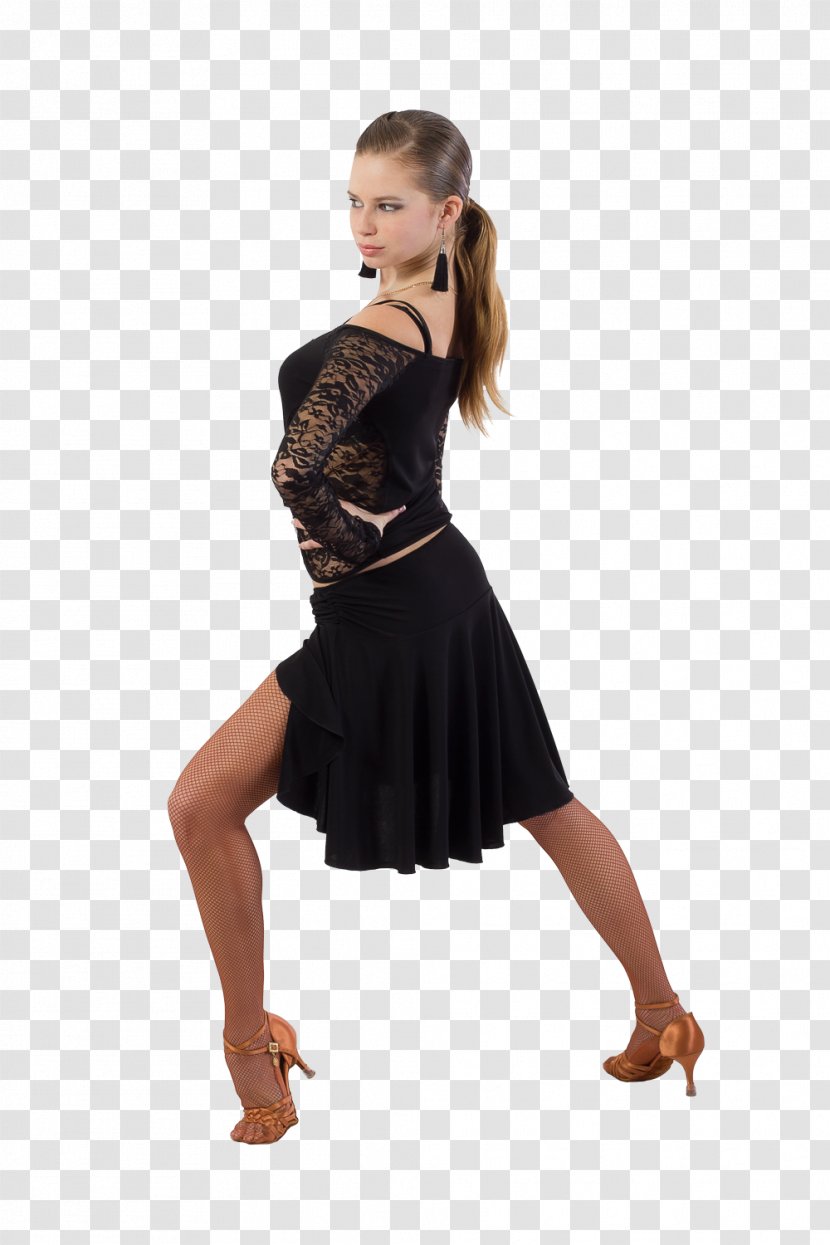 Little Black Dress Dance Shoulder Sleeve - Silhouette Transparent PNG