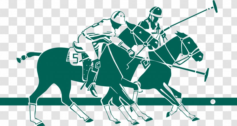 Horse Palermo, Buenos Aires Polo Rein Illustration - Tack - Player Silhouette Vector Transparent PNG