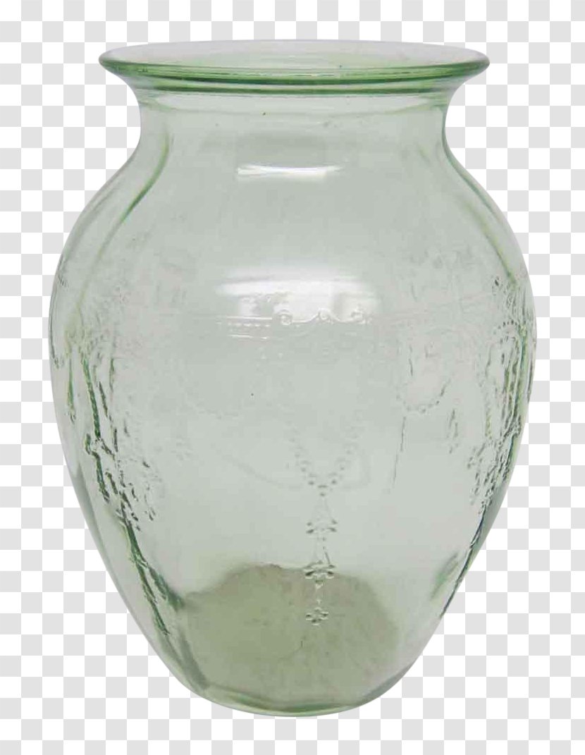 Vase Glass Vintage Light Green Decorative Arts Lid Transparent PNG