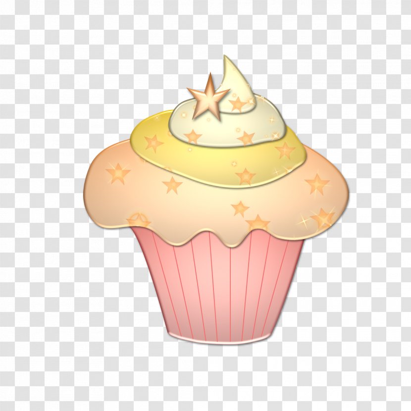Cupcake Cream Muffin Ganache Clip Art - Flavor - Gold Tray Cliparts Transparent PNG