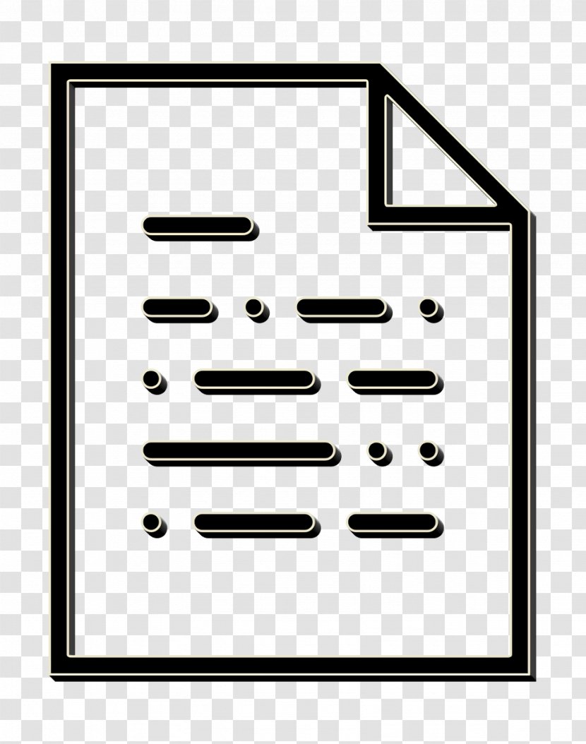 Document Icon Essential Set - Rectangle Text Transparent PNG