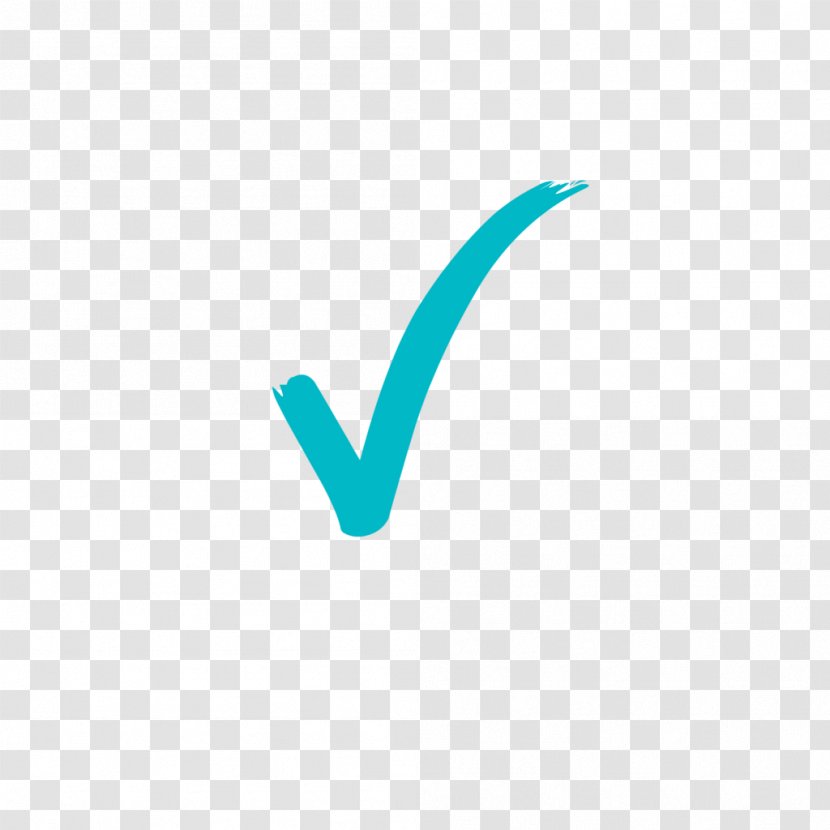 Turquoise Teal Logo Brand - Aqua - Checkmark Transparent PNG