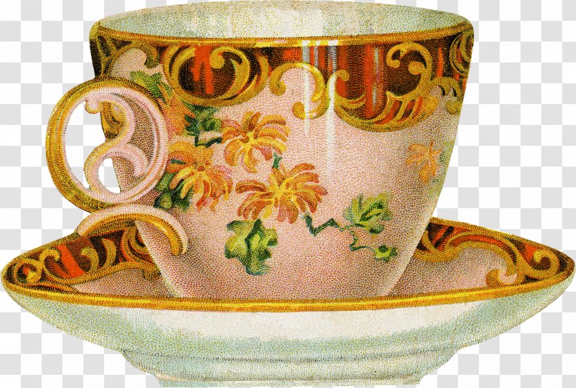 Clip Art Teacup Coffee Cup Saucer - Tea - Bag Wreath Transparent PNG