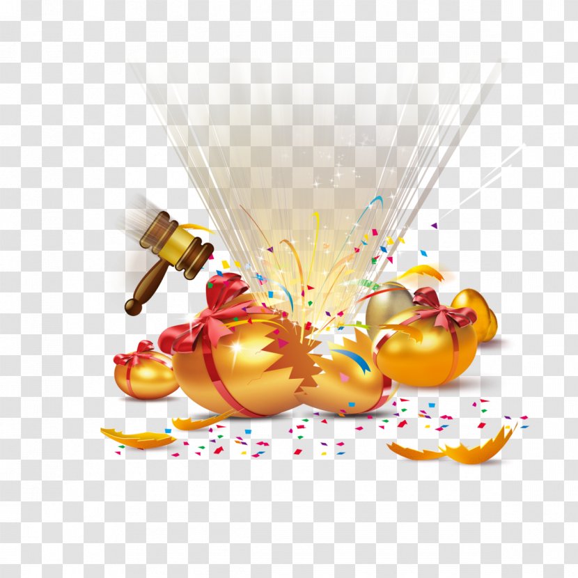 Egg Download Icon - Art - Lucky Hit The Golden Eggs Transparent PNG