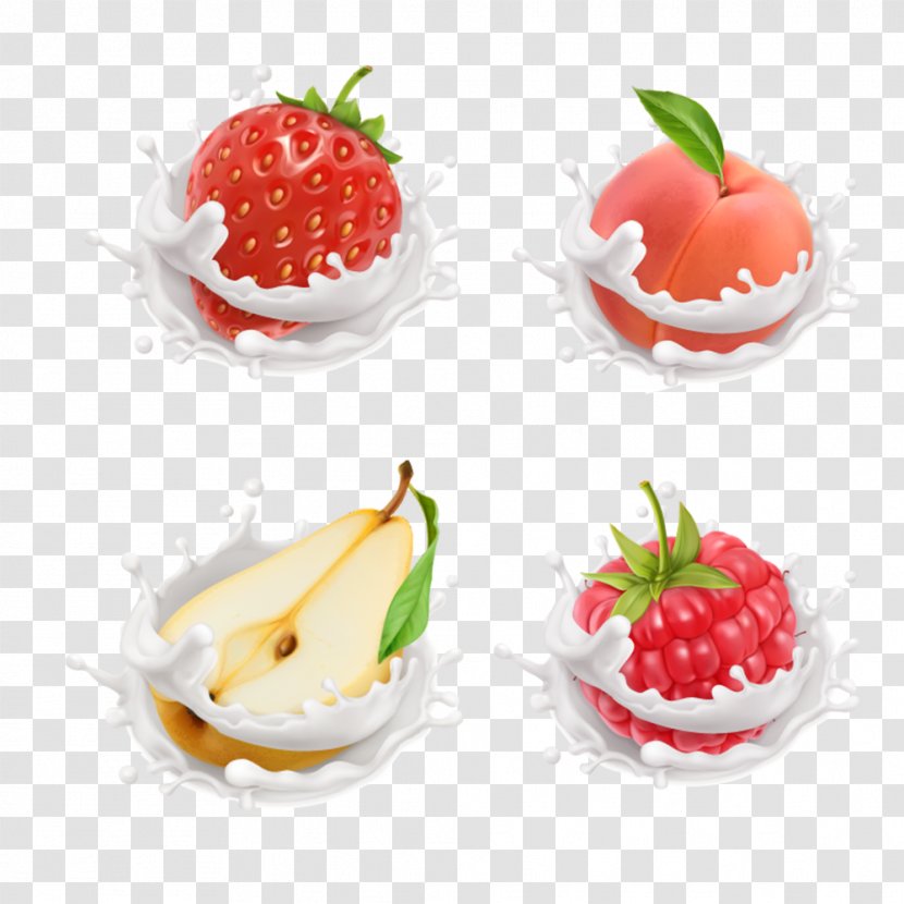 Strawberry Milk Adobe Illustrator - Surrounded By Fruit Transparent PNG