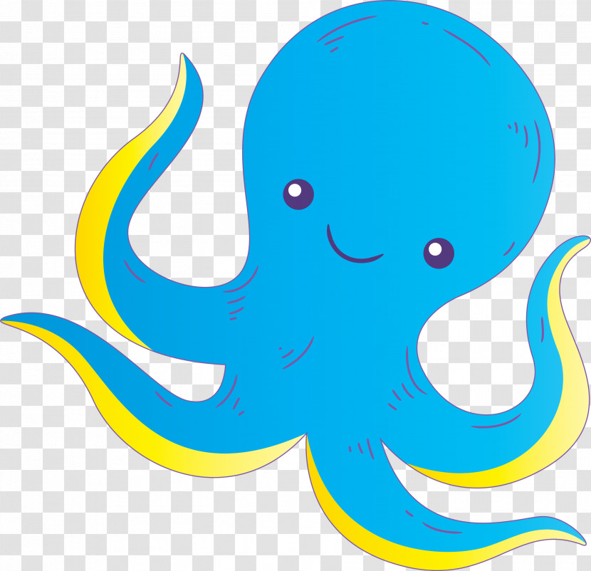 Octopus Giant Pacific Octopus Octopus Turquoise Cartoon Transparent PNG