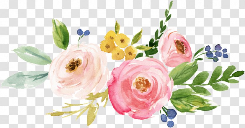 Flowers Wedding Invitation Watercolor - Pink - Bouquet Artificial Flower Transparent PNG