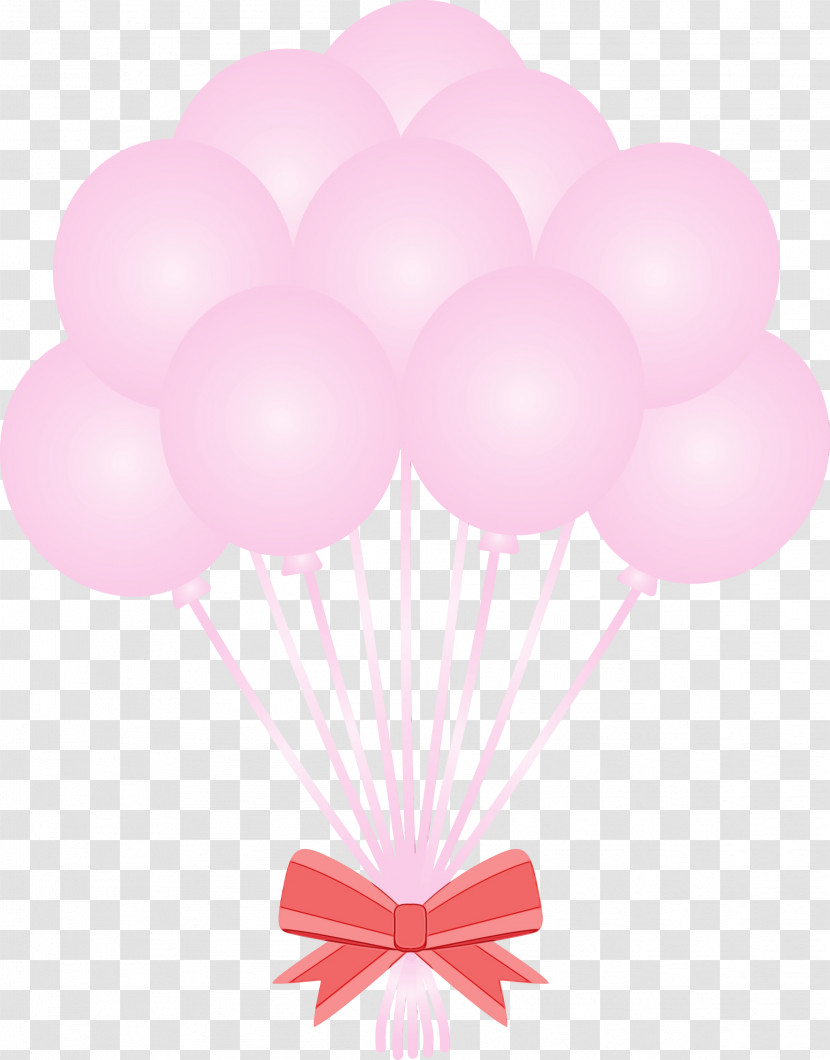 Pink Balloon Party Supply Party Transparent PNG