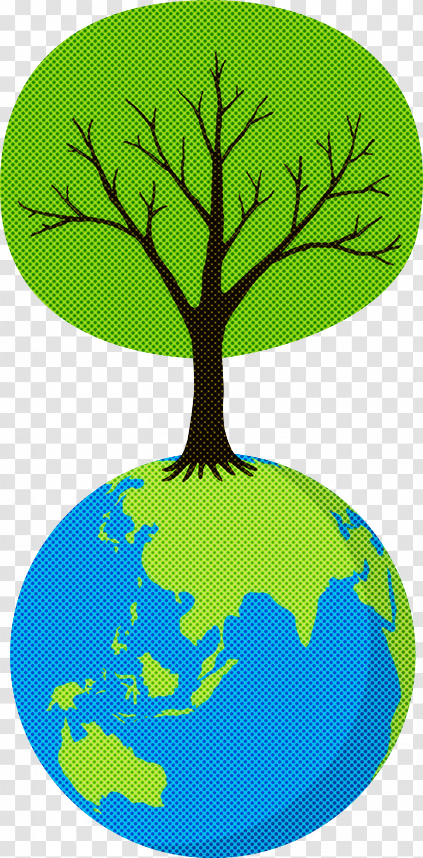 Earth Tree Go Green Transparent PNG